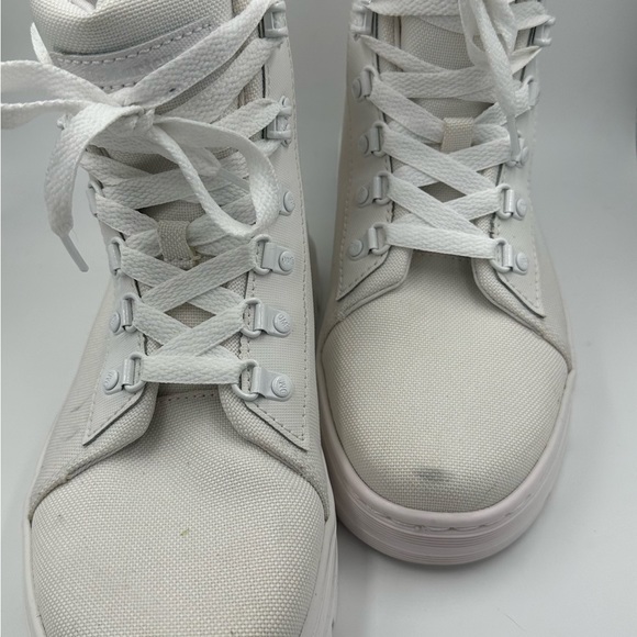 Dr Marten’s combs platform Combat white lace up boots size 9. - Picture 6 of 11